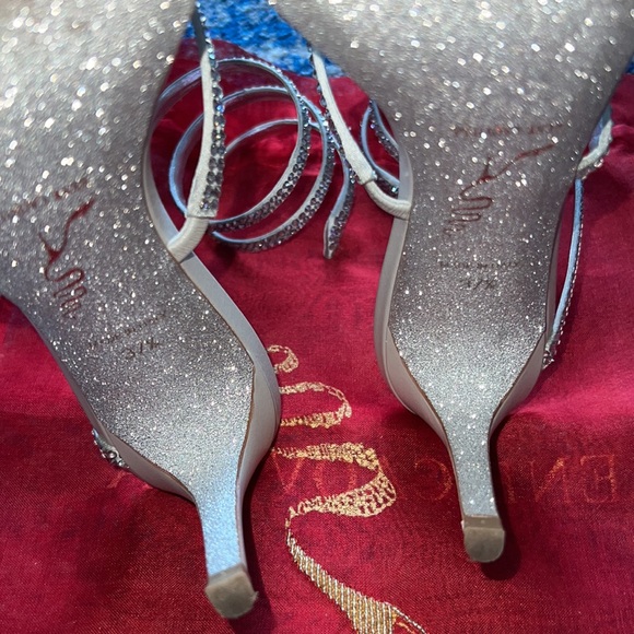 ❌SOLD❌ Rene Caovilla 37.5 JEWELED SANDALS CLEO SILVER - Picture 13 of 13